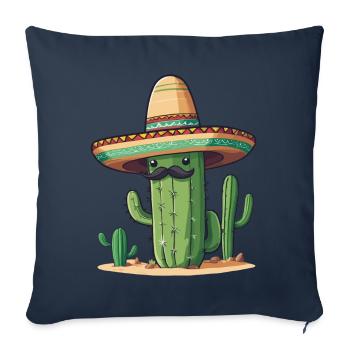 Cactus Fiesta Funny Mexican Holiday - Sofa pillowcase 17,3'' x 17,3'' (45 x 45 cm) - navy - Front