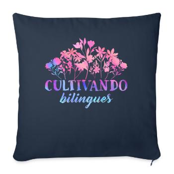 Cultivando Bilingües Spanischlehrer - Sofakissenbezug 45 x 45 cm - Navy - Vorne