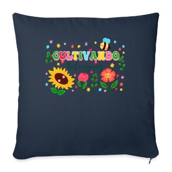Cultivando Bilingües Spanish Teacher - Sofa pillowcase 17,3'' x 17,3'' (45 x 45 cm) - navy - Front