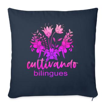 Cultivando Bilingües Spanischlehrer - Sofakissenbezug 45 x 45 cm - Navy - Vorne
