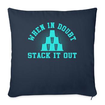 Sport Stacking Stacks Stacked Speed Cup - Sofa pillowcase 17,3'' x 17,3'' (45 x 45 cm) - navy - Front