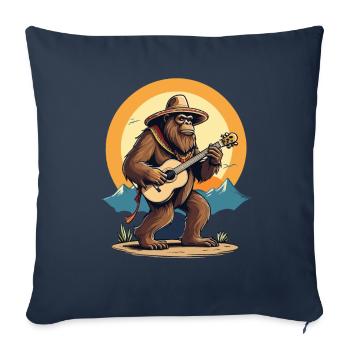 Bigfoot Mexican Mariachi Guitar Fun - Sofa pillowcase 17,3'' x 17,3'' (45 x 45 cm) - navy - Front