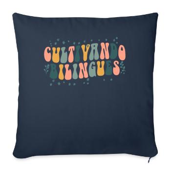 Cultivando Bilingües Spanischlehrer - Sofakissenbezug 45 x 45 cm - Navy - Vorne