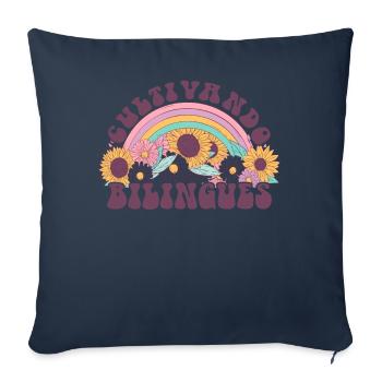 Cultivando Bilingües Spanischlehrer - Sofakissenbezug 45 x 45 cm - Navy - Vorne