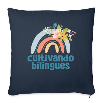 Cultivando Bilingües Spanischlehrer - Sofakissenbezug 45 x 45 cm - Navy - Vorne