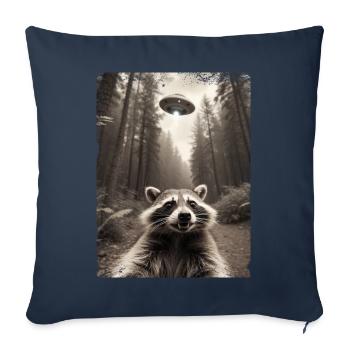 Drôle De Raton Laverrin Selfie Vaisseau Spatial Alien - Housse de coussin décorative 45 x 45 cm - bleu marine - Devant