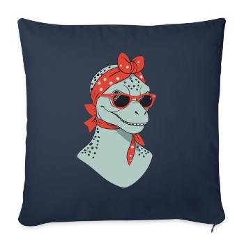 Funny Dinosaur Mom Cool Dino Wife - Sofa pillowcase 17,3'' x 17,3'' (45 x 45 cm) - navy - Front