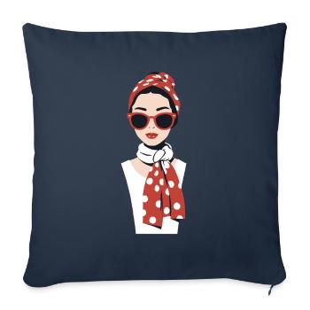 Iconic Woman Stylish Mom Funny Mom - Sofa pillowcase 17,3'' x 17,3'' (45 x 45 cm) - navy - Front