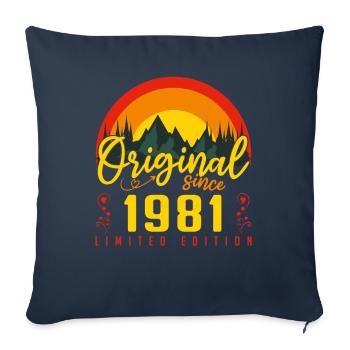 Birthday 1981 Gift 1981 Birthday - Sofa pillowcase 17,3'' x 17,3'' (45 x 45 cm) - navy - Front