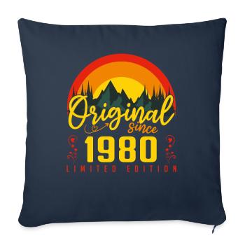 1980 Geburtstagsgeschenk 1980 Geburtstag - Sofakissenbezug 45 x 45 cm - Navy - Vorne