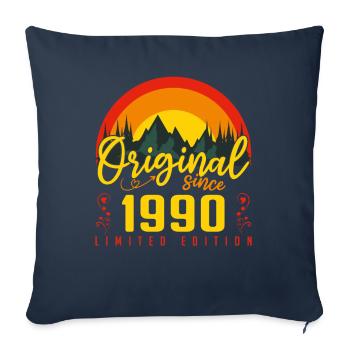 1990 Birthday Gift 1990 Birthday - Sofa pillowcase 17,3'' x 17,3'' (45 x 45 cm) - navy - Front
