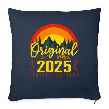 Geburtstag 2025 Geschenk 2025 Geburtstag - Sofakissenbezug 45 x 45 cm - Navy - Vorne