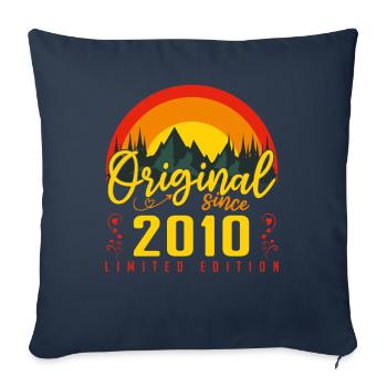 Birthday 2010 Gift 2010 Birthday - Sofa pillowcase 17,3'' x 17,3'' (45 x 45 cm) - navy - Front