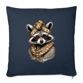Mom Raccoon Raccoon Lover Mother's Day Design - Sofa pillowcase 17,3'' x 17,3'' (45 x 45 cm) - navy - Front