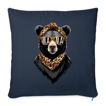 Funny Mom Bear Mother Bear Bear Lover - Sofa pillowcase 17,3'' x 17,3'' (45 x 45 cm) - navy - Front