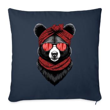 Funny Mama Bear Mother Bear Bear Lover - Sofa pillowcase 17,3'' x 17,3'' (45 x 45 cm) - navy - Front