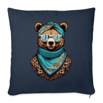 Funny Mom Bear Mother Bear Bear Lover - Sofa pillowcase 17,3'' x 17,3'' (45 x 45 cm) - navy - Front