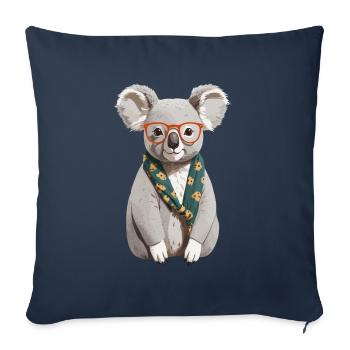 Drôle Koala Maman Mignon Maman Koala Ours - Housse de coussin décorative 45 x 45 cm - bleu marine - Devant