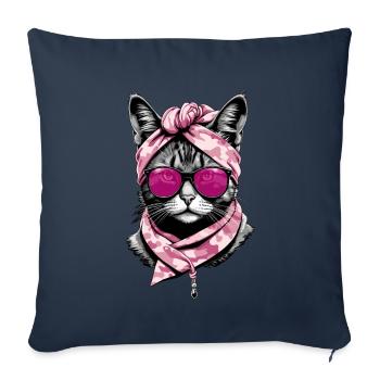 Cute Cat Mom Cat Lover Stylish - Sofa pillowcase 17,3'' x 17,3'' (45 x 45 cm) - navy - Front