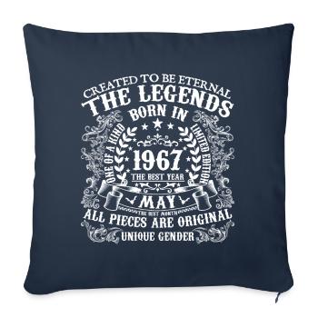 May 1967 Birthday 1967 May Best Year - Sofa pillowcase 17,3'' x 17,3'' (45 x 45 cm) - navy - Front