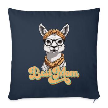 Lama Liebende Mama Lustiges Mutter Design - Sofakissenbezug 45 x 45 cm - Navy - Vorne