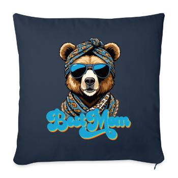 Best Mom Funny Mama Bear Mother Bear Design - Sofa pillowcase 17,3'' x 17,3'' (45 x 45 cm) - navy - Front