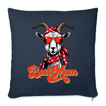 Best Mom Funny Mom Goat Perfect For Mother's Day - Sofa pillowcase 17,3'' x 17,3'' (45 x 45 cm) - navy - Front