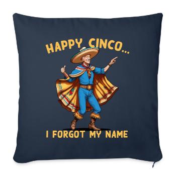 Drôle Confus Président Mexicain Fiesta - Housse de coussin décorative 45 x 45 cm - bleu marine - Devant