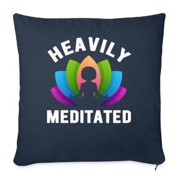 Fortement médité - Housse de coussin décorative 45 x 45 cm - bleu marine - Devant