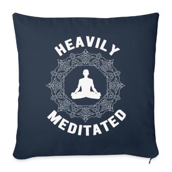 Fortement médité - Housse de coussin décorative 45 x 45 cm - bleu marine - Devant