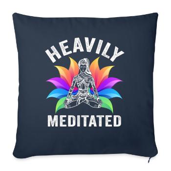 Fortement médité - Housse de coussin décorative 45 x 45 cm - bleu marine - Devant