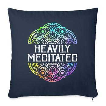 Fortement médité - Housse de coussin décorative 45 x 45 cm - bleu marine - Devant