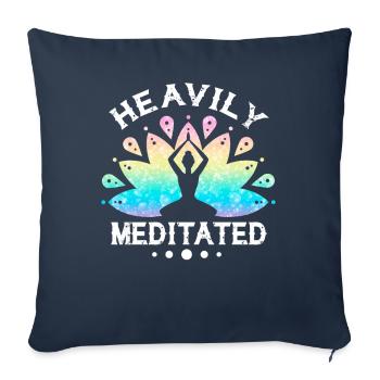 Fortement médité - Housse de coussin décorative 45 x 45 cm - bleu marine - Devant