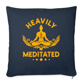 Fortement médité - Housse de coussin décorative 45 x 45 cm - bleu marine - Devant