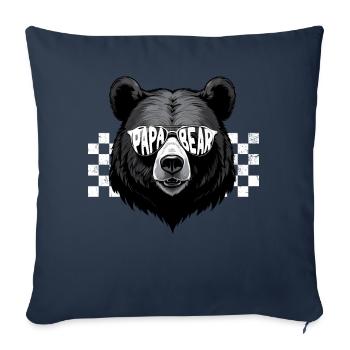 Ours Père Drôle Père Style Parfait - Housse de coussin décorative 45 x 45 cm - bleu marine - Devant