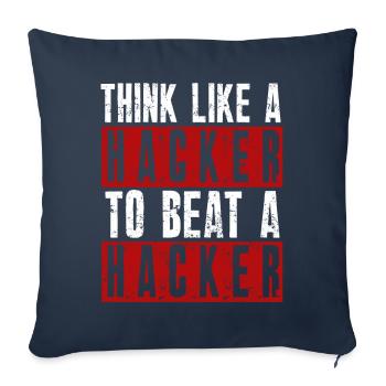 Ethical Hacker Cybersecurity Expertise - Sofa pillowcase 17,3'' x 17,3'' (45 x 45 cm) - navy - Front