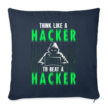 Ethical Hacker Cybersecurity Expertise - Sofa pillowcase 17,3'' x 17,3'' (45 x 45 cm) - navy - Front