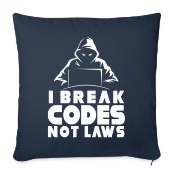 Ethical Hacker Cybersecurity Expertise - Sofa pillowcase 17,3'' x 17,3'' (45 x 45 cm) - navy - Front