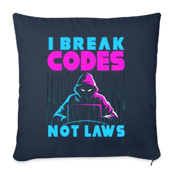 Ethical Hacker Cybersecurity Expertise - Sofa pillowcase 17,3'' x 17,3'' (45 x 45 cm) - navy - Front