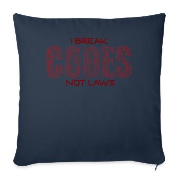 Ethical Hacker Cybersecurity Expertise - Sofa pillowcase 17,3'' x 17,3'' (45 x 45 cm) - navy - Front