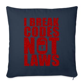 Ethical Hacker Cybersecurity Expertise - Sofa pillowcase 17,3'' x 17,3'' (45 x 45 cm) - navy - Front