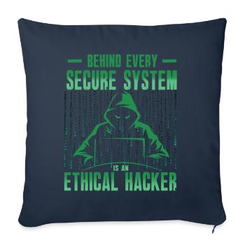 Ethical Hacker Cybersecurity Expertise - Sofa pillowcase 17,3'' x 17,3'' (45 x 45 cm) - navy - Front