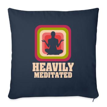 Fortement médité - Housse de coussin décorative 45 x 45 cm - bleu marine - Devant