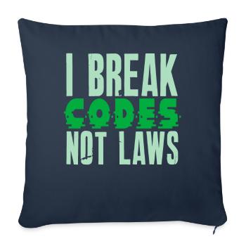 Ethical Hacker Cybersecurity Expertise - Sofa pillowcase 17,3'' x 17,3'' (45 x 45 cm) - navy - Front