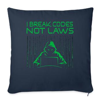Ethical Hacker Cybersecurity Expertise - Sofa pillowcase 17,3'' x 17,3'' (45 x 45 cm) - navy - Front
