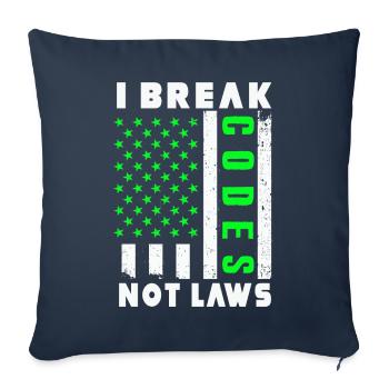 Ethical Hacker Cybersecurity Expertise - Sofa pillowcase 17,3'' x 17,3'' (45 x 45 cm) - navy - Front