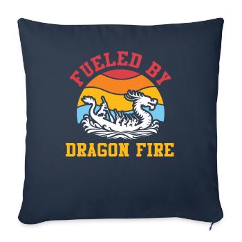 Fueled By Dragon Fire Dragon Boat - Sofa pillowcase 17,3'' x 17,3'' (45 x 45 cm) - navy - Front