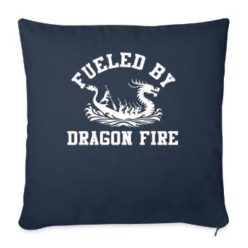 Fueled By Dragon Fire Dragon Boat - Sofa pillowcase 17,3'' x 17,3'' (45 x 45 cm) - navy - Front