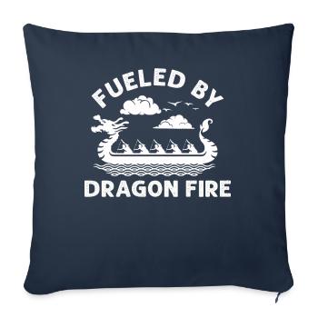 Fueled By Dragon Fire Dragon Boat - Sofa pillowcase 17,3'' x 17,3'' (45 x 45 cm) - navy - Front