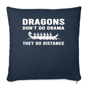Les dragons ne font pas de drame, ils font de la distance - Housse de coussin décorative 45 x 45 cm - bleu marine - Devant